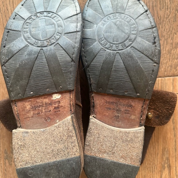 Fiorentini and Baker Three Button Brown suede and leather boots 40 - Picture 8 of 10